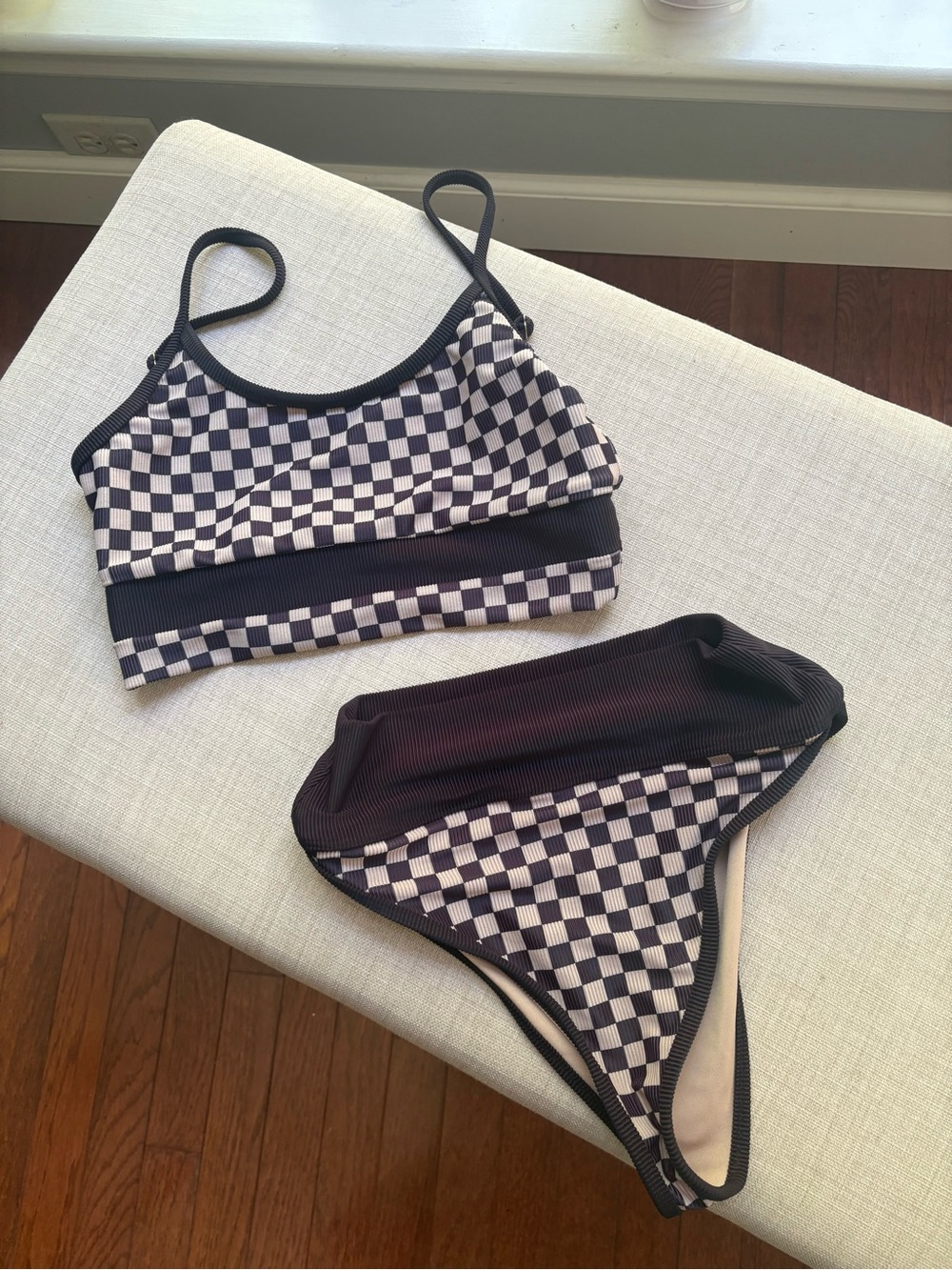 Beach Riot high waisted checkered bikini